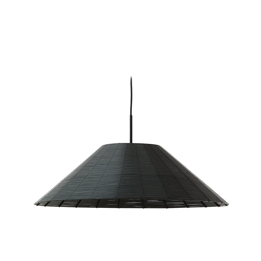 Saranella Schirm für Deckenlampe aus synthetischem Rattan schwarz Ø 70 cm - ZEN ZONE Furniture