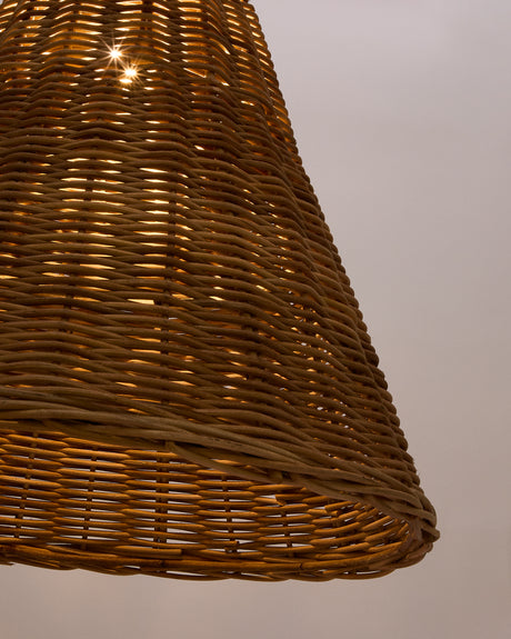 Calvia Schirm für Deckenlampe aus Rattan mit naturfarbenem Finish Ø 60 cm - ZEN ZONE Furniture