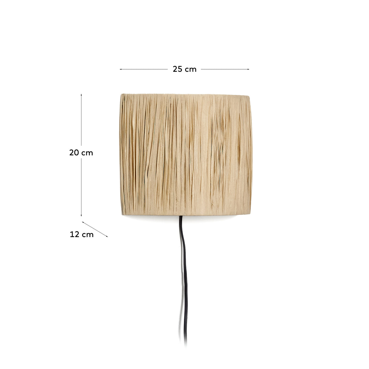 Pulmi Wandleuchte aus Raffiabast in Natur - ZEN ZONE Furniture