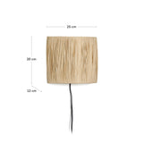 Pulmi Wandleuchte aus Raffiabast in Natur - ZEN ZONE Furniture