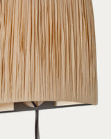 Pulmi Wandleuchte aus Raffiabast in Natur - ZEN ZONE Furniture