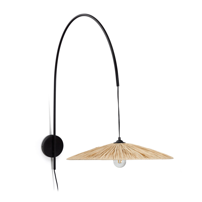 Rosella Wandleuchte aus Raffiabast in Natur - ZEN ZONE Furniture