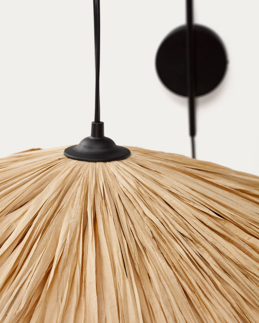 Rosella Wandleuchte aus Raffiabast in Natur - ZEN ZONE Furniture