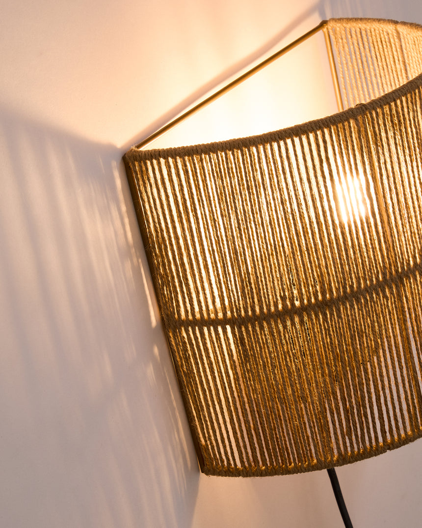 Canar Wandleuchte aus Jute mit naturfarbenem Finish - ZEN ZONE Furniture