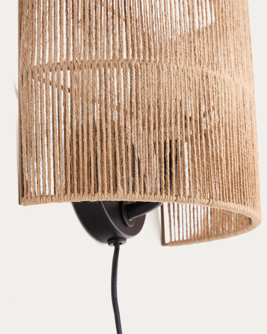 Canar Wandleuchte aus Jute mit naturfarbenem Finish - ZEN ZONE Furniture