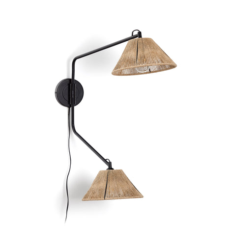 Pontos Wandleuchte aus Jute mit natürlichem Finish - ZEN ZONE Furniture