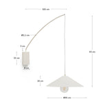 Wandleuchte Kally aus Metall mit beige lackiertem Finish - ZEN ZONE Furniture