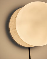 Wandleuchte Malachi aus Glas und Travertinstein - ZEN ZONE Furniture