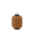 Saranella kleine tragbare Tischlampe aus Kunstrattan in Braun - ZEN ZONE Furniture