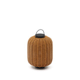 Saranella kleine tragbare Tischlampe aus Kunstrattan in Braun - ZEN ZONE Furniture