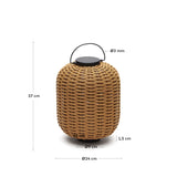 Saranella kleine tragbare Tischlampe aus Kunstrattan in Braun - ZEN ZONE Furniture
