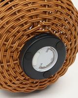 Saranella kleine tragbare Tischlampe aus Kunstrattan in Braun - ZEN ZONE Furniture