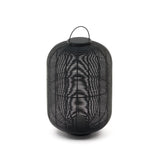 Saranella große tragbare Tischlampe aus Kunstrattan in Schwarz - ZEN ZONE Furniture