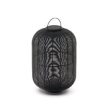 Saranella große tragbare Tischlampe aus Kunstrattan in Schwarz - ZEN ZONE Furniture