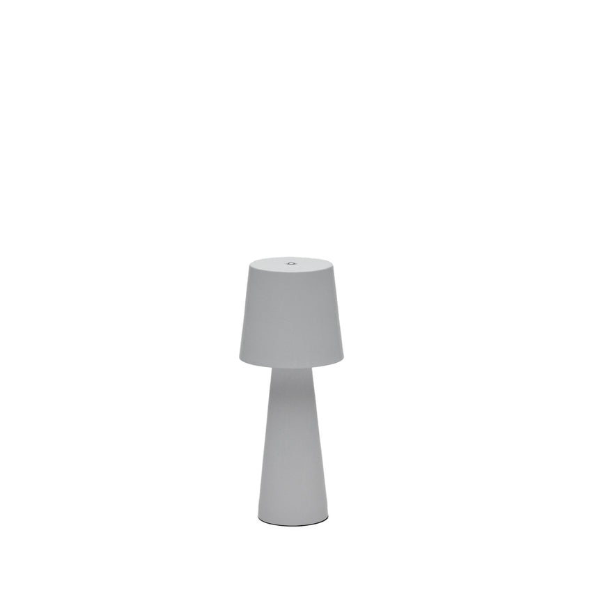 Arenys Outdoor Tischlampe klein aus Metall mit grauem Lackfinish - ZEN ZONE Furniture