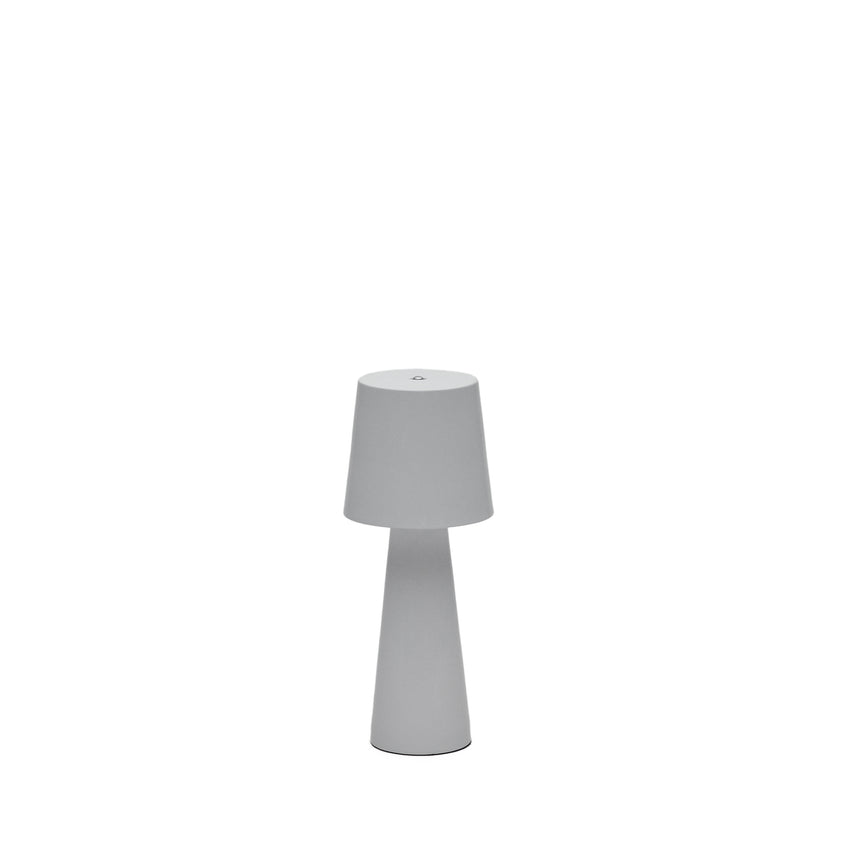 Arenys Outdoor Tischlampe klein aus Metall mit grauem Lackfinish - ZEN ZONE Furniture