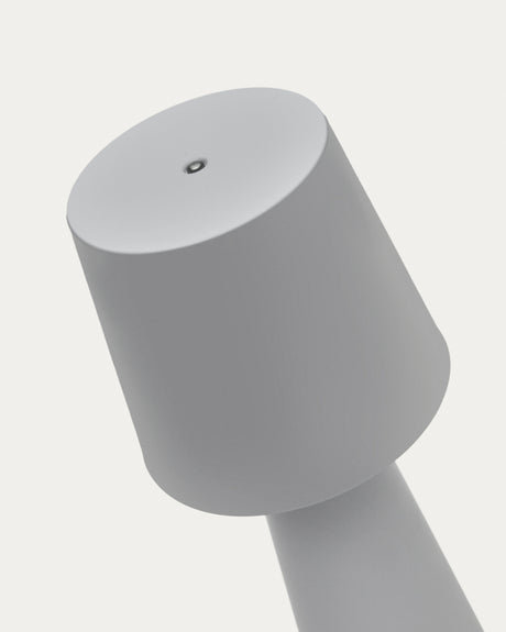 Arenys Outdoor Tischlampe groß aus Metall mit grauem Lackfinish - ZEN ZONE Furniture