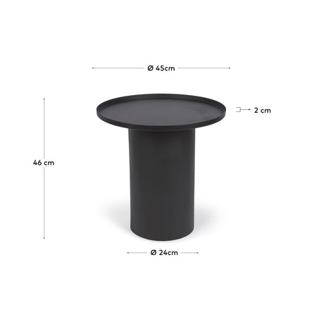 Fleksa runder Beistelltisch schwarz Ø 45 cm - ZEN ZONE