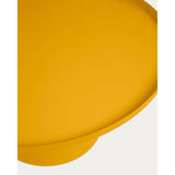 Fleksa runder Couchtisch aus Metall in Senfgelb Ø 72 cm - ZEN ZONE