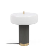 Serenella Tischlampe aus Metall mit weiß und grün lackiertem Finish - ZEN ZONE Furniture