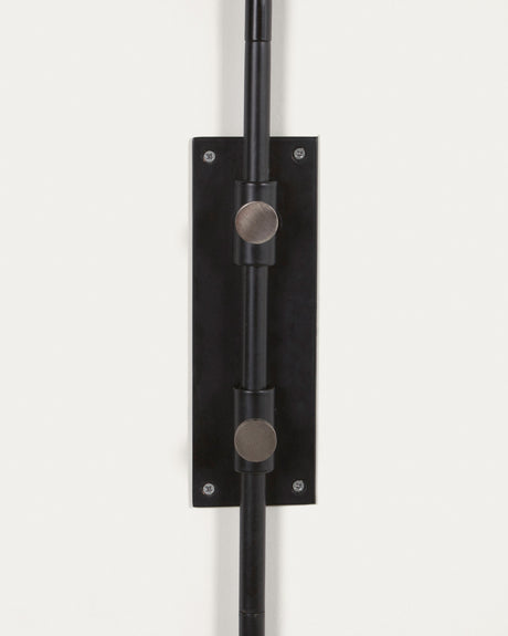 Eleazar Wandlampe aus Metall mit schwarz lackierter Oberfläche - ZEN ZONE Furniture