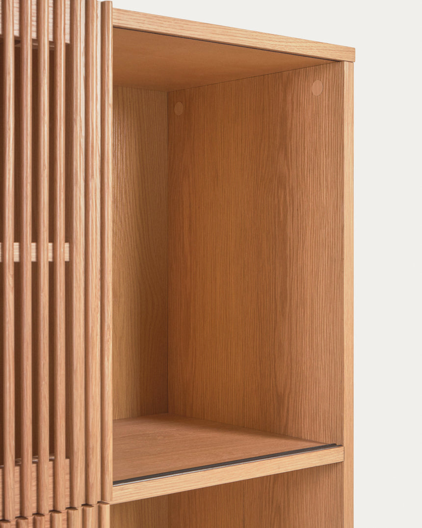 Beyla Regal aus massivem Eichenholz und Eichenfurnier 84,5 x 170 cm FSC 100% - ZEN ZONE Furniture