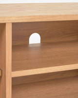 Beyla TV-Schrank 2 Türen aus massiver Eiche und Furnier 180 x 49,5 cm FSC 100% - ZEN ZONE Furniture