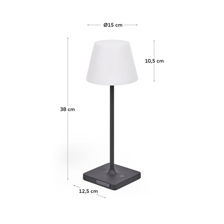 Aluney Outdoor Tischlampe mit schwarzem Finish - ZEN ZONE Furniture
