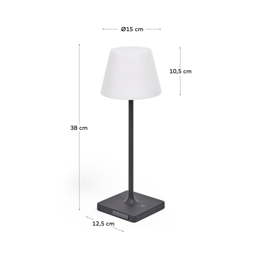 Aluney Outdoor Tischlampe mit schwarzem Finish - ZEN ZONE Furniture