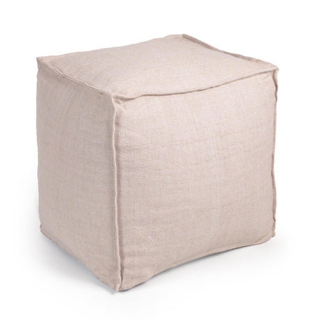Leeith Pouf 100% PET beige 40 x 39 cm - ZEN ZONE Furniture