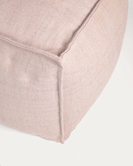 Leeith Pouf 100% PET beige 40 x 39 cm - ZEN ZONE Furniture