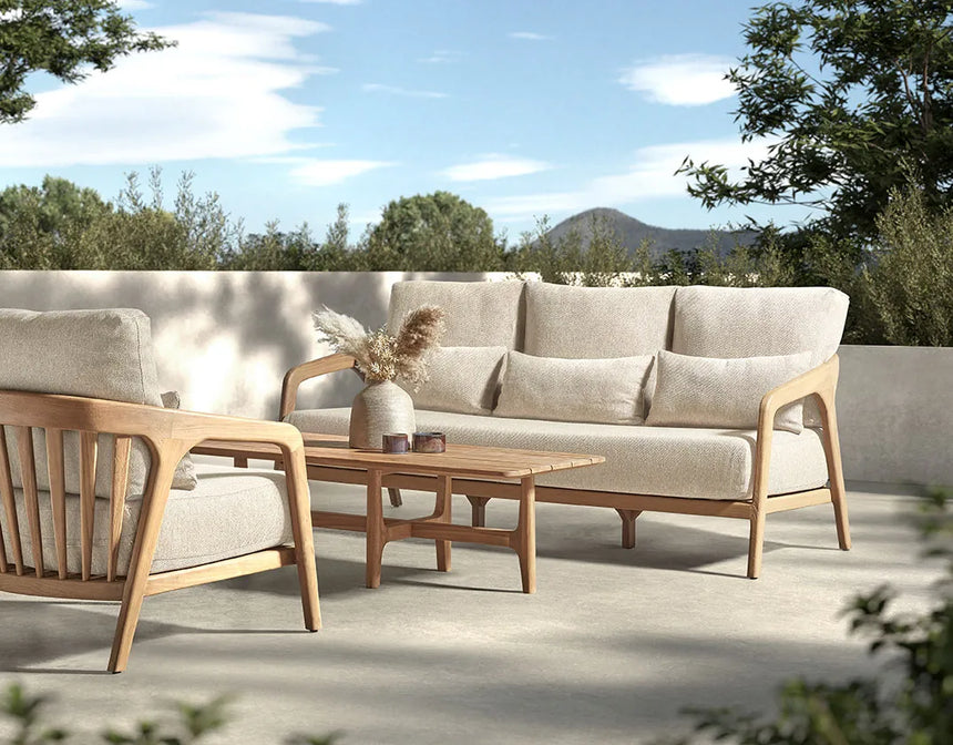 LISA Loungesessel aus naturbelassenem Teakholz - ZEN ZONE Furniture