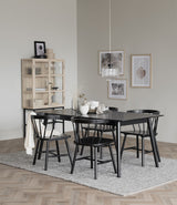 LOTTA Esstisch Schwarz 180x90x75cm - ZEN ZONE