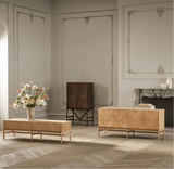 Luxe Sideboard, aus Eiche, geölt, 150x45 cm