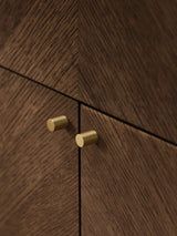 Meuble HiFi de luxe avec portes en bois, en chêne huilé, 150x45 cm