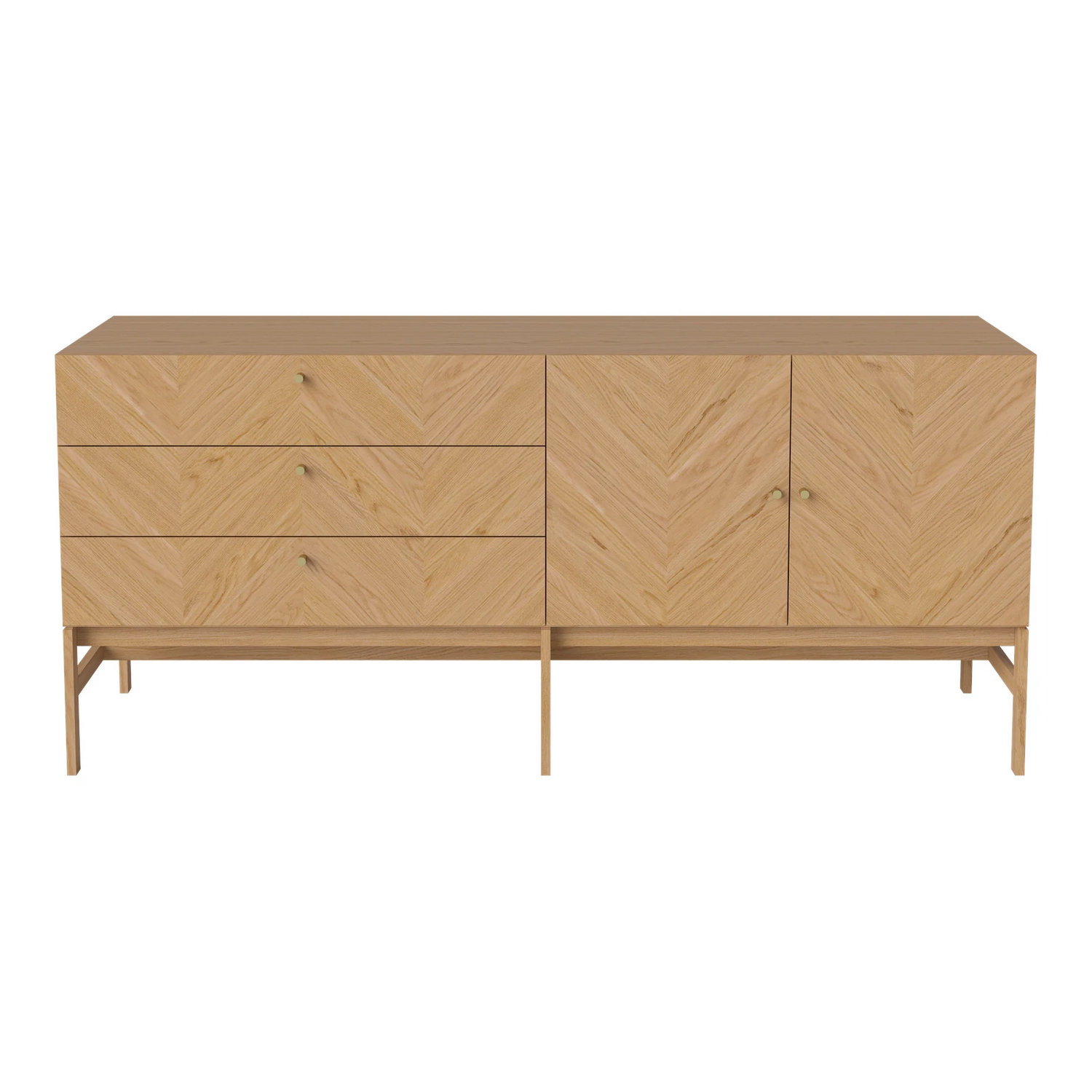 Luxe Sideboard, aus Eiche, geölt, 150x45 cm