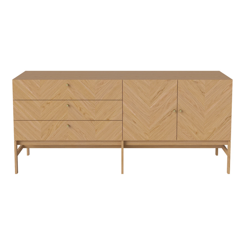 Luxe Sideboard, aus Eiche, geölt, 150x45 cm