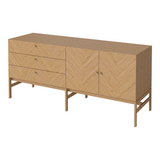 Luxe Sideboard, aus Eiche, geölt, 150x45 cm