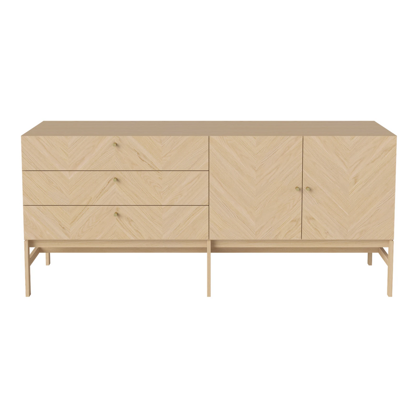 Luxe Sideboard, aus Eiche, geölt, 150x45 cm
