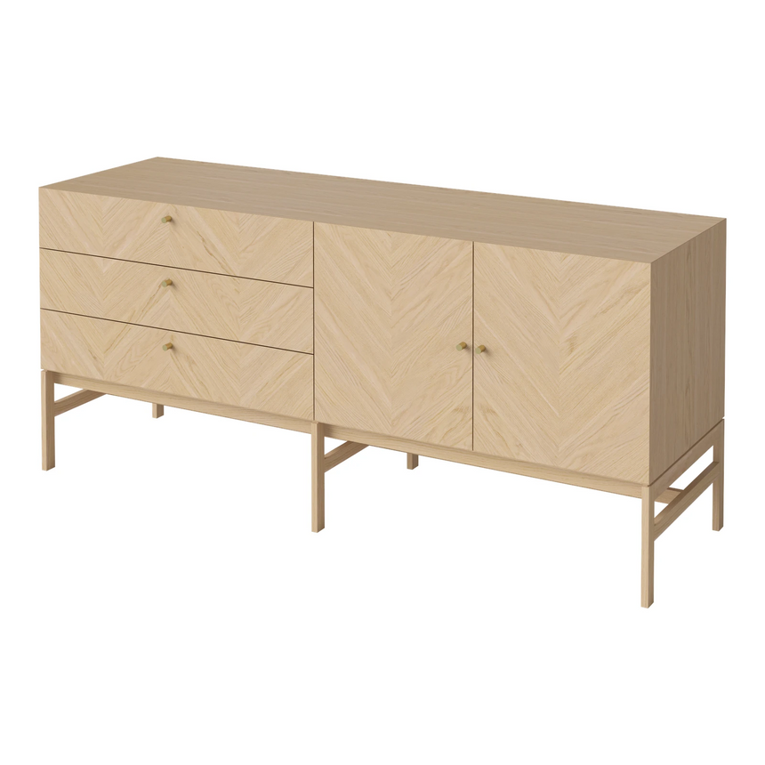 Luxe Sideboard, aus Eiche, geölt, 150x45 cm