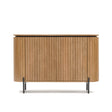 Licia Highboard 2 Türen aus massivem Mangoholz und schwarz lackiertem Metall 120 x 80 cm - ZEN ZONE Furniture