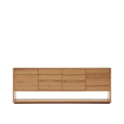 Alguema Sideboard 4 Türen mit Eichenfurnier und natürlichem Finish 200 x 74 cm - ZEN ZONE Furniture
