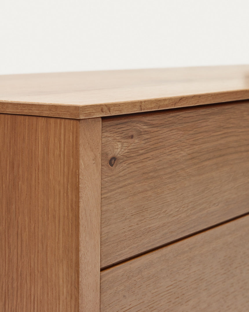 Alguema Sideboard 4 Türen mit Eichenfurnier und natürlichem Finish 200 x 74 cm - ZEN ZONE Furniture