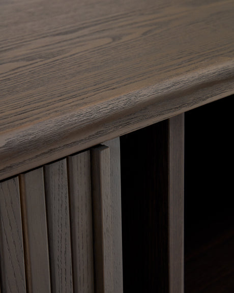 Mailen Sideboard 2 Türen aus Eschenfurnier mit dunklem Finish 180 x 75 cm - ZEN ZONE Furniture
