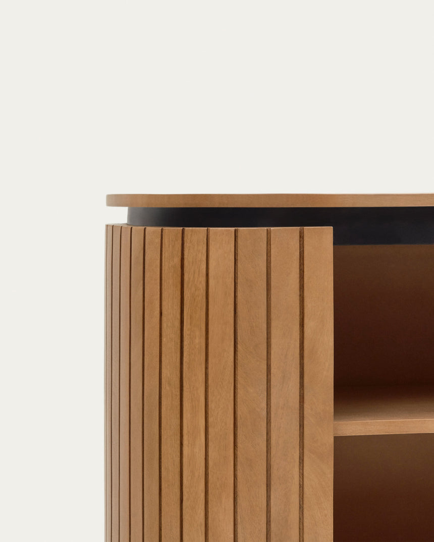 Licia Regal aus massivem Mangoholz und Metall schwarz lackiert 120 x 90 cm - ZEN ZONE Furniture