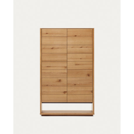 Alguema Highboard 2 Türen aus Eichenfurnier mit natürlichem Finish 100 x 163,5 cm - ZEN ZONE