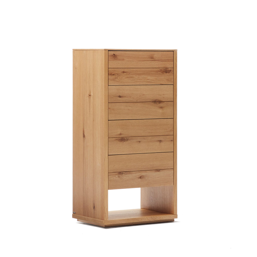 Alguema Kommode 4 Schubladen Eichenfurnier natürliches Finish 60 x 120 cm - ZEN ZONE Furniture