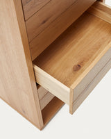 Alguema Kommode 4 Schubladen Eichenfurnier natürliches Finish 60 x 120 cm - ZEN ZONE Furniture