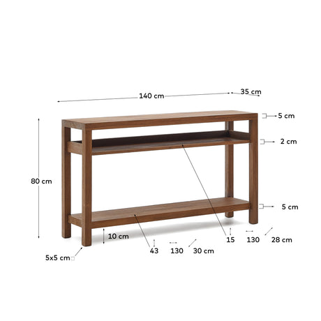 Sashi Konsole aus massivem Teakholz 140 x 80 cm - ZEN ZONE Furniture