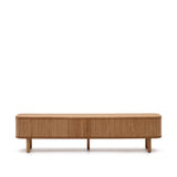 Mailen TV-Möbel 2 Türen in Eschenfurnier und natürlichem Finish 200 x 50 cm - ZEN ZONE
